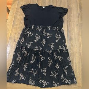 Maurice’s Black Floral Midi Dress